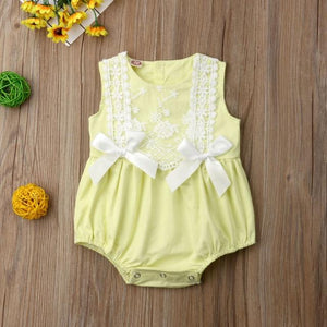 Little Bumper Baby Clothes YELLOW / 12M / United States Lace Ruffles Rompers