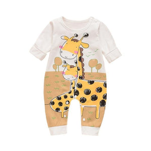 Little Bumper Baby Clothes Yellow / 9M / United States Long Sleeve Animal Cartoon Jumpsuit