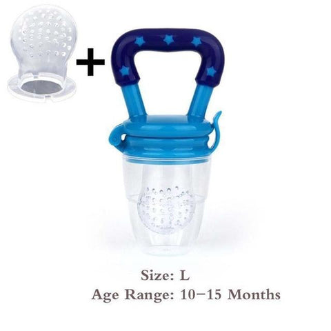 Image of Little Bumper Baby Feeding blue L / United States Baby Food Fresh Fruit Feeder Teething Pacifier