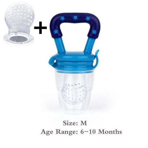 Image of Little Bumper Baby Feeding blue M / United States Baby Food Fresh Fruit Feeder Teething Pacifier