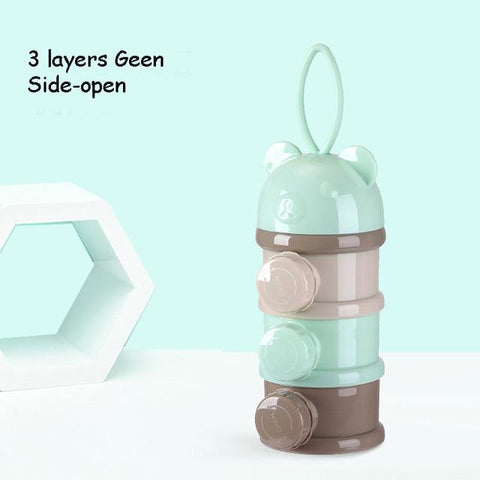 Image of Little Bumper Baby Feeding green-side open-3 Portable Baby Food Storage Box