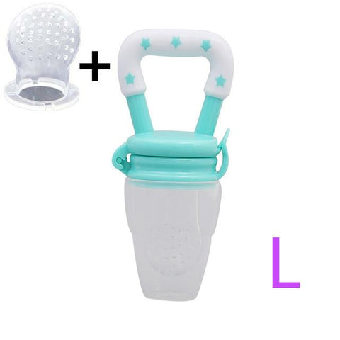 Image of Little Bumper Baby Feeding light green  L / United States Baby Food Fresh Fruit Feeder Teething Pacifier