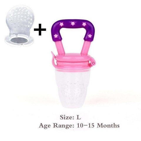 Image of Little Bumper Baby Feeding pink L / United States Baby Food Fresh Fruit Feeder Teething Pacifier