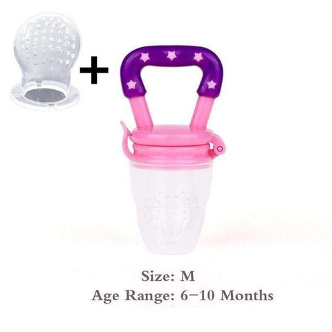 Image of Little Bumper Baby Feeding pink M / United States Baby Food Fresh Fruit Feeder Teething Pacifier