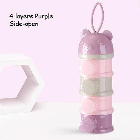 Image of Little Bumper Baby Feeding purple-side open-4 Portable Baby Food Storage Box