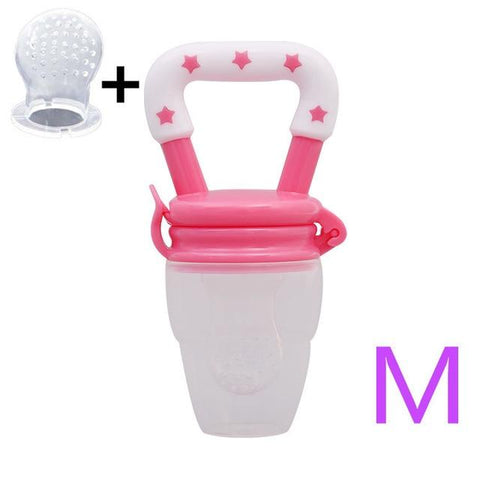 Image of Little Bumper Baby Feeding rose  M / United States Baby Food Fresh Fruit Feeder Teething Pacifier