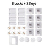 Little Bumper Baby Safety 8 locks 2 keys / United States Magnetic Child Lock Baby Safety Cabinet Drawer