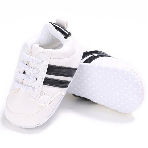 Image of Little Bumper Baby Shoes 03 / 13-18 Months Newborn Two Striped First Walkers Shoes