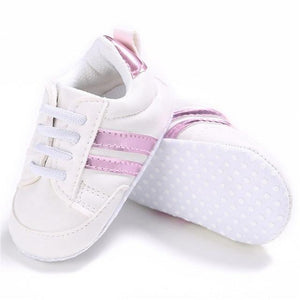 Little Bumper Baby Shoes 05 / 0-6 Months Newborn Two Striped First Walkers Shoes