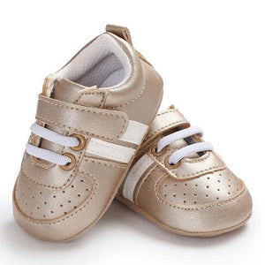 Little Bumper Baby Shoes 07 / 13-18 Months Newborn Two Striped First Walkers Shoes