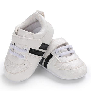 Little Bumper Baby Shoes 08 / 13-18 Months Newborn Two Striped First Walkers Shoes