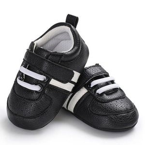 Little Bumper Baby Shoes 12 / 13-18 Months Newborn Two Striped First Walkers Shoes