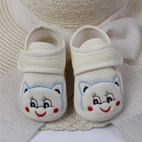Image of Little Bumper Baby Shoes A 1 / 0-6 Months / United States Cat Face Cartoon Anti-slip Shoes