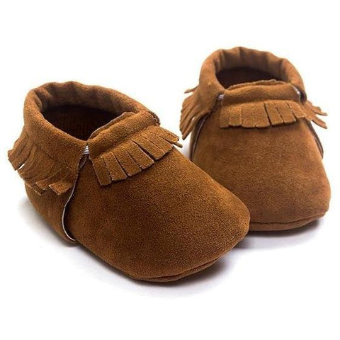 Image of Little Bumper Baby Shoes A / 3 / United States Leather Newborn Baby Moccasins Shoes