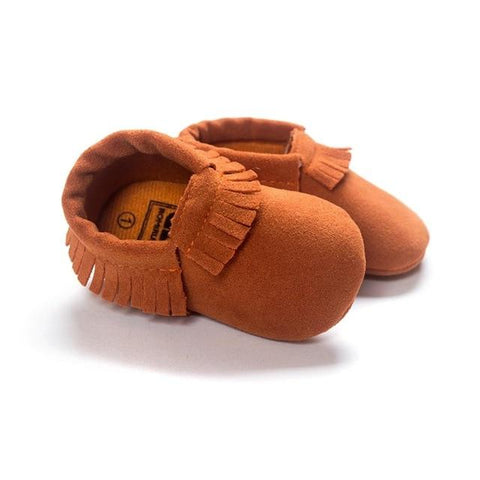 Image of Little Bumper Baby Shoes B / 3 / United States Leather Newborn Baby Moccasins Shoes