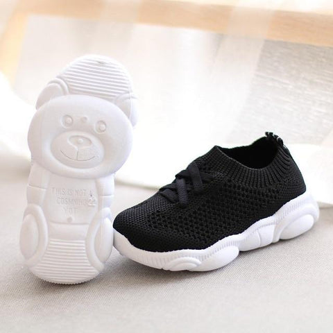 Image of Little Bumper Baby Shoes Black / 22 Flat Soft Bottom Baby Sneaker