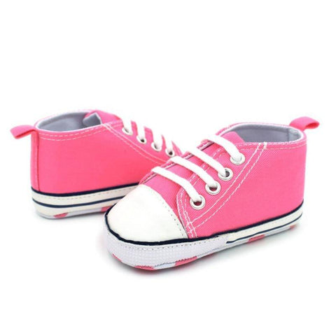 Image of Little Bumper Baby Shoes Classic Canvas Unisex Baby Soft Sole Sneakers