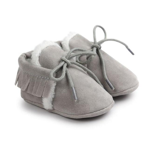 Image of Little Bumper Baby Shoes gray / 3 / United States Sole Crib First Walkers Shoes