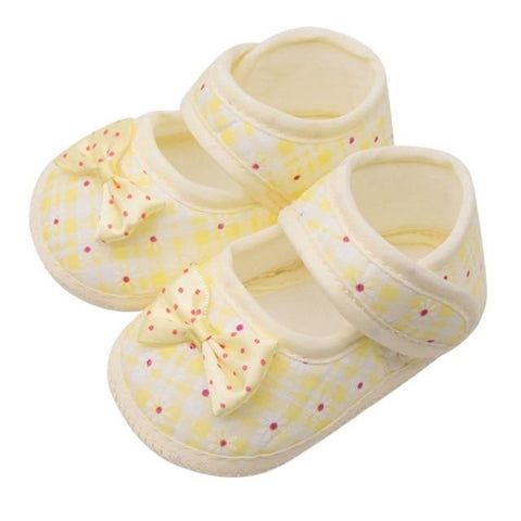 Image of Little Bumper Baby Shoes JM0090Y / 7-12 Months / United States Kid Bowknot Soft Anti-Slip Crib Shoes