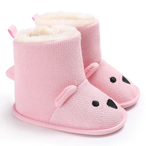 Image of Little Bumper Baby Shoes Model 2-Pink / 0-6 Months Boots Infant Toddler  Cartoon Bear Shoes