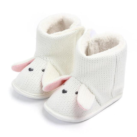 Image of Little Bumper Baby Shoes Model 3-White / 13-18 Months Boots Infant Toddler  Cartoon Bear Shoes