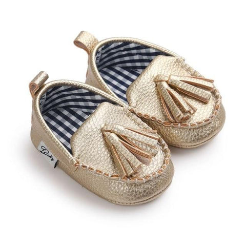 Image of Little Bumper Baby Shoes MULTI / 13-18 Months / United States First Walkers Baby Suede Moccasin Shoes