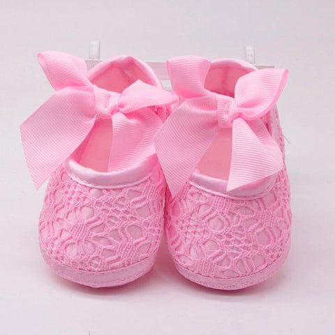 Image of Little Bumper Baby Shoes Pink / 13-18 Months / United States Comfortable Non-slip  Bow Shoes