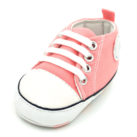 Image of Little Bumper Baby Shoes Star QP / 13-18 Months / United States Classic Canvas Unisex Baby Soft Sole Sneakers