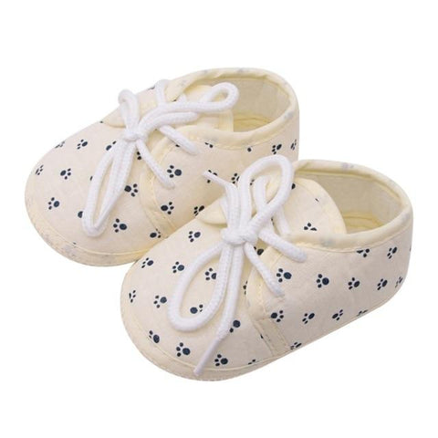 Image of Little Bumper Baby Shoes T / 7-12 Months / United States Printed Heart-Shaped Soft Shoes