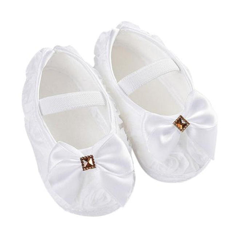 Image of Little Bumper Baby Shoes White / 0-6 Months / United States Bowknot Elastic Band Baby Walking Shoes