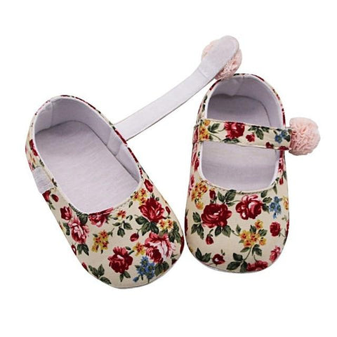 Image of Little Bumper Baby Shoes Y / 0-6 Months / United States Breathable Floral Print Anti-Slip Shoes