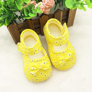Little Bumper Baby Shoes Yellow / 12 / United States Bowknot Printed Cloth Shoes