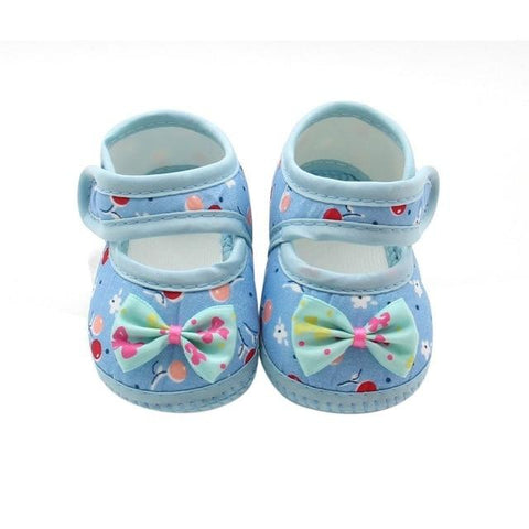 Image of Little Bumper Baby Shoes YTM1409L / 0-6 Months / United States Kid Bowknot Soft Anti-Slip Crib Shoes
