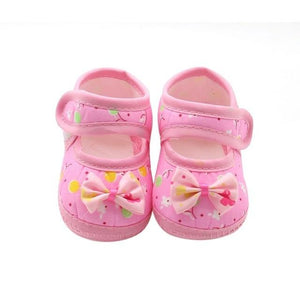 Little Bumper Baby Shoes YTM1409P / 0-6 Months / United States Kid Bowknot Soft Anti-Slip Crib Shoes