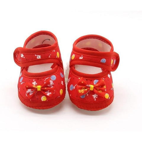 Image of Little Bumper Baby Shoes YTM1409R / 13-18 Months / United States Kid Bowknot Soft Anti-Slip Crib Shoes