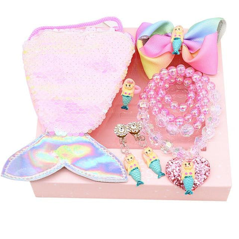 Image of Little Bumper Children Accessories 4 No Package Box Mermaid Accessories Jewelry Set