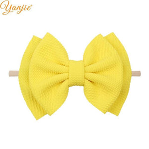 Little Bumper Children Accessories 6 inch bow-lemon Large Girls Double Layer Hair Bow Headband