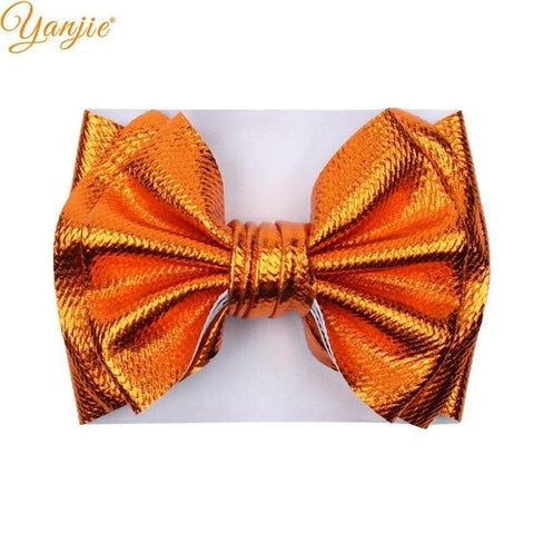Image of Little Bumper Children Accessories A-metallic rusty Large Girls Double Layer Hair Bow Headband