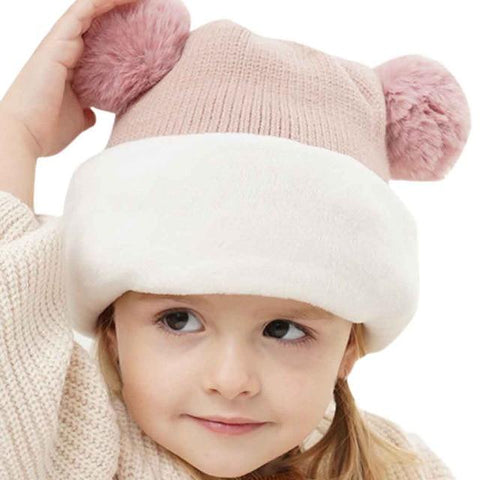 Image of Little Bumper Children Accessories Pink / United States Children Pom Pom Ball Winter Hat