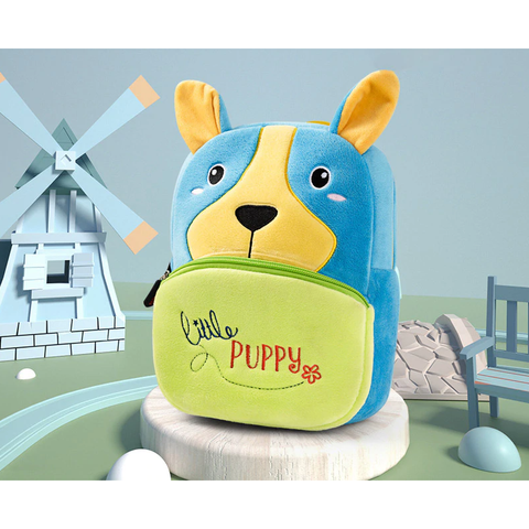 Image of Little Bumper Children Accessories Puppy Kindergarten Soft Plush 3D Schoolbag