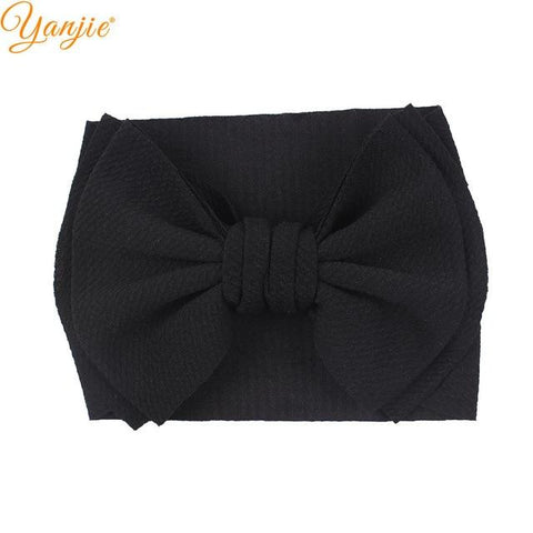 Image of Little Bumper Children Accessories Style A-black Large Girls Double Layer Hair Bow Headband