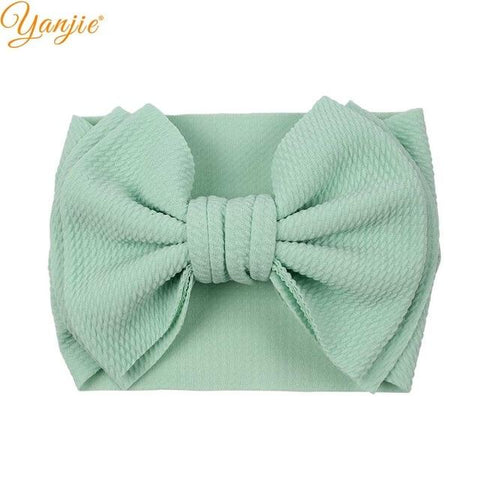 Image of Little Bumper Children Accessories Style A-ice mint Large Girls Double Layer Hair Bow Headband