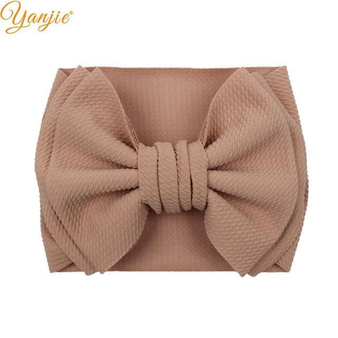 Image of Little Bumper Children Accessories Style A-khaki Large Girls Double Layer Hair Bow Headband