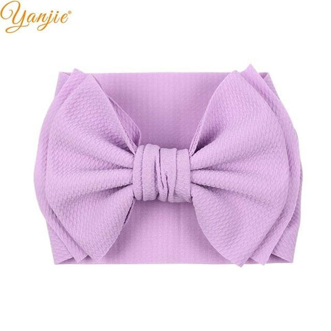Image of Little Bumper Children Accessories Style A-lavender Large Girls Double Layer Hair Bow Headband