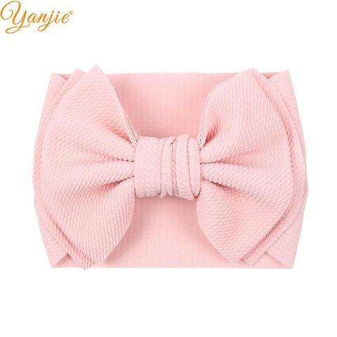 Image of Little Bumper Children Accessories Style A-lt pink Large Girls Double Layer Hair Bow Headband