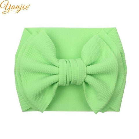 Image of Little Bumper Children Accessories Style A-neon green Large Girls Double Layer Hair Bow Headband
