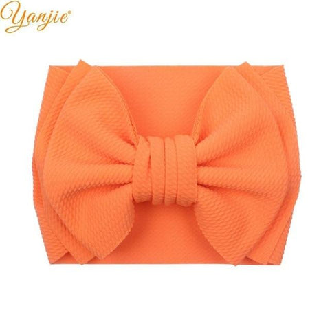Image of Little Bumper Children Accessories Style A-neon orange Large Girls Double Layer Hair Bow Headband