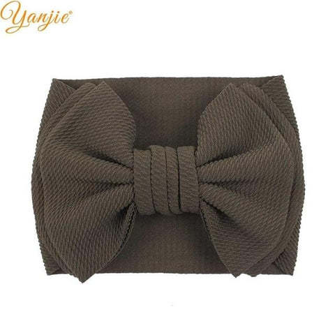 Image of Little Bumper Children Accessories Style A-olive green Large Girls Double Layer Hair Bow Headband