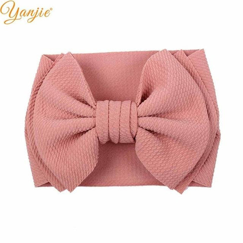 Image of Little Bumper Children Accessories Style A-peach Large Girls Double Layer Hair Bow Headband