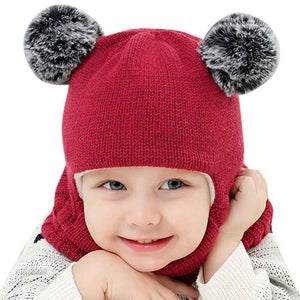 Little Bumper Children Accessories Wine / United States Children Pom Pom Ball Winter Hat